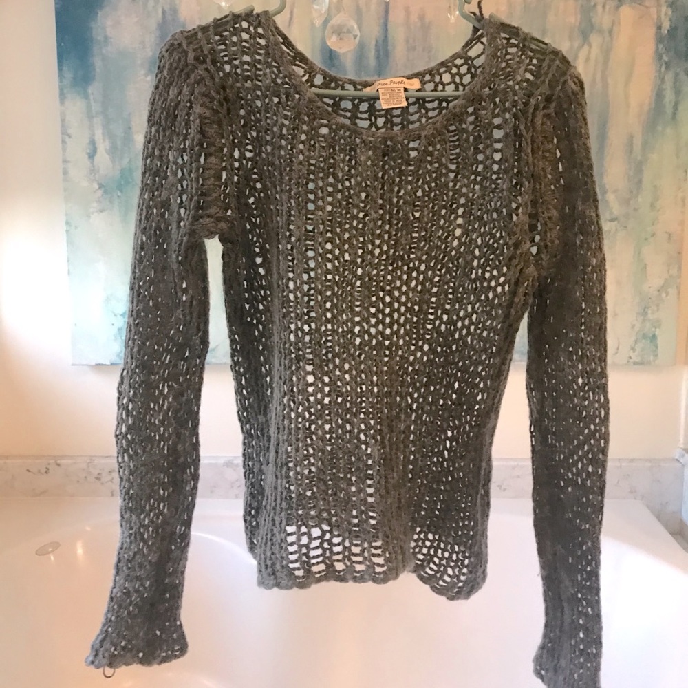 Free people open knit sweater- vintage 90s M